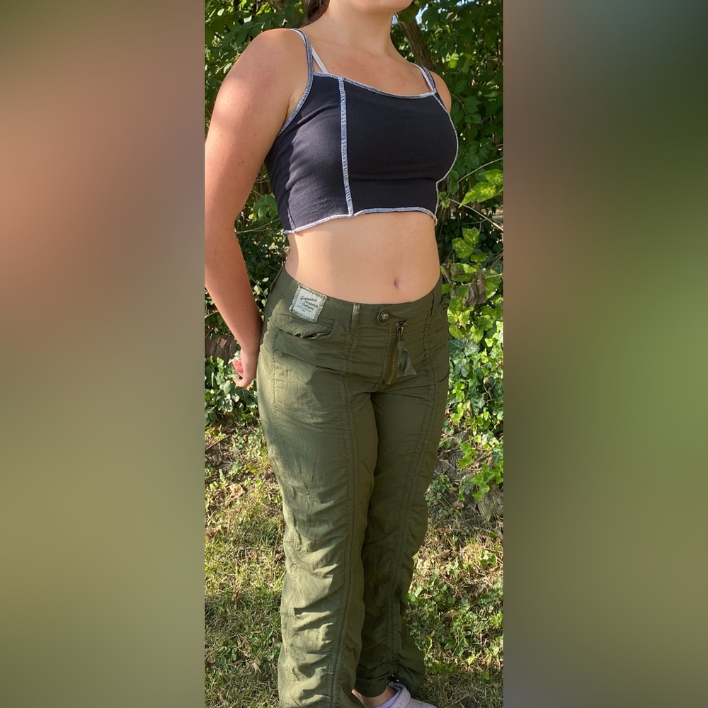 Vintage Y2K Taunt Olive Green Lightweight  Trooper Fatigue Cargo Pants SZ. M EUC